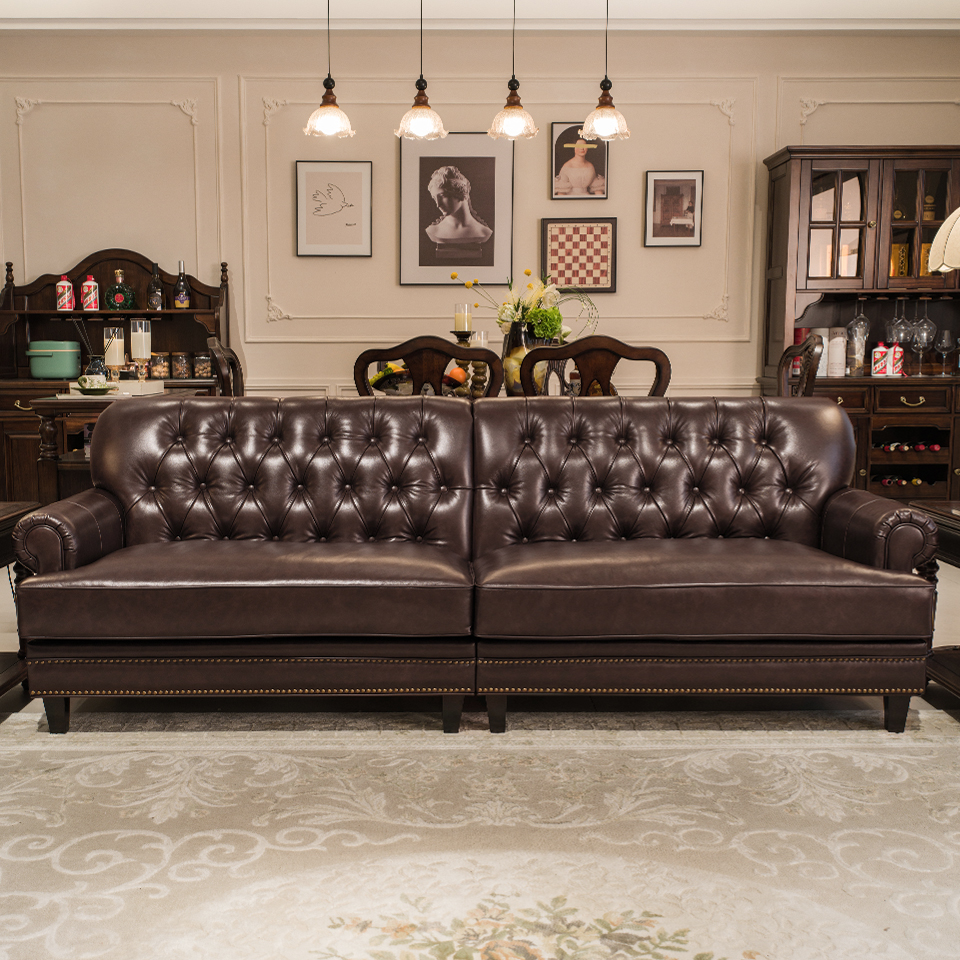 Enjina Home Hilstead Leather Sofa