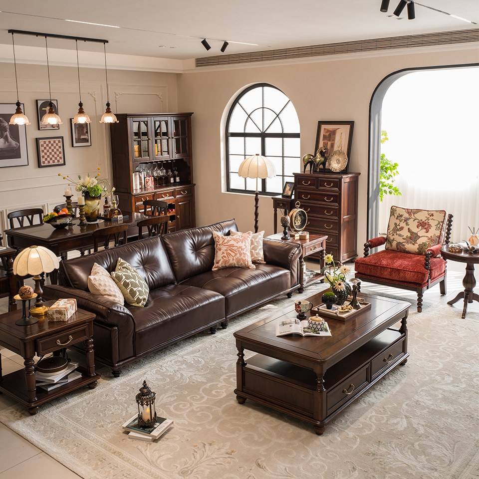 Enjina Home Toast Leather Sofa