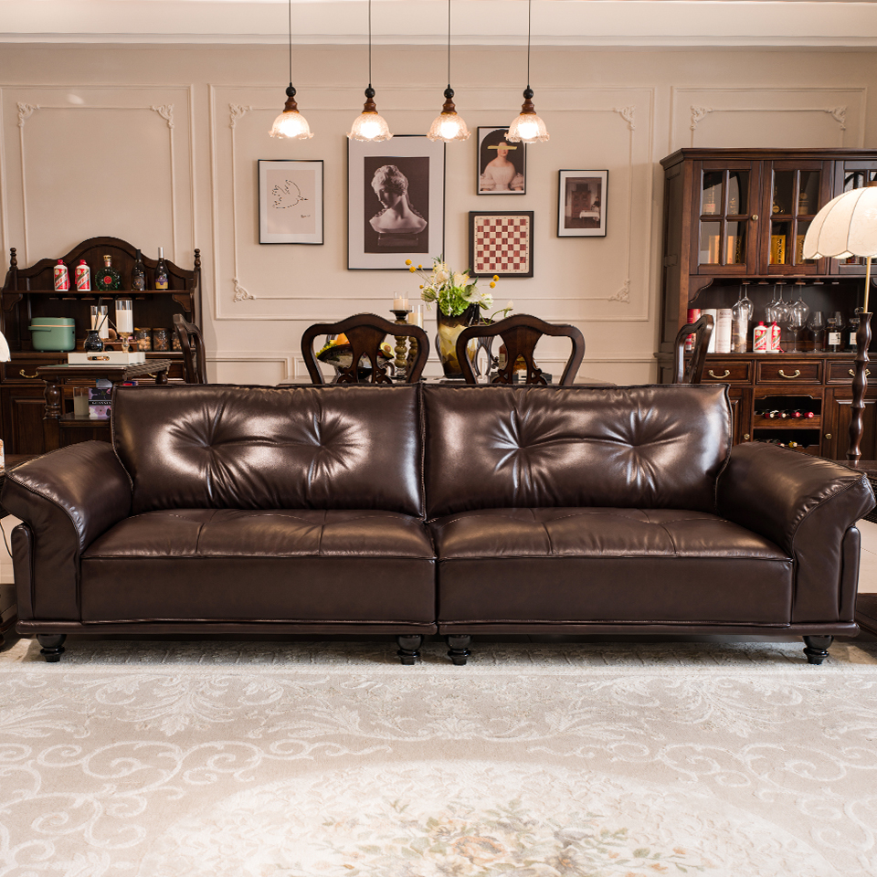 Enjina Home Toast Leather Sofa