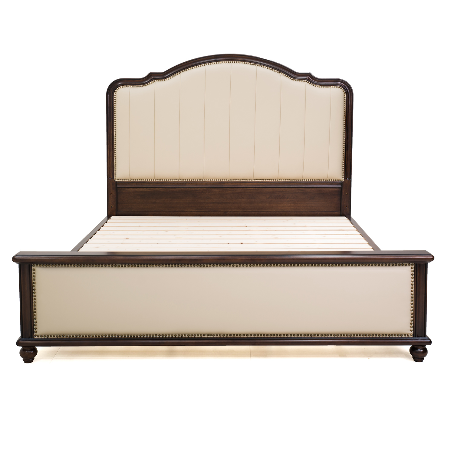 Enjina Home vertical-striped upholstered bed